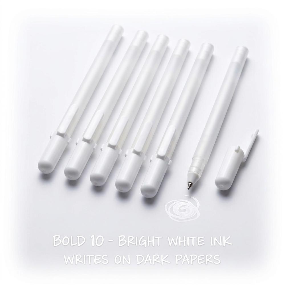 Bold White Gel Ink Pens