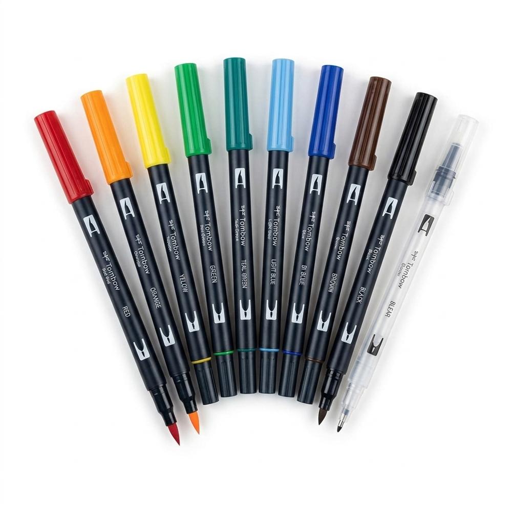 Dual-Tip Brush Pen Set