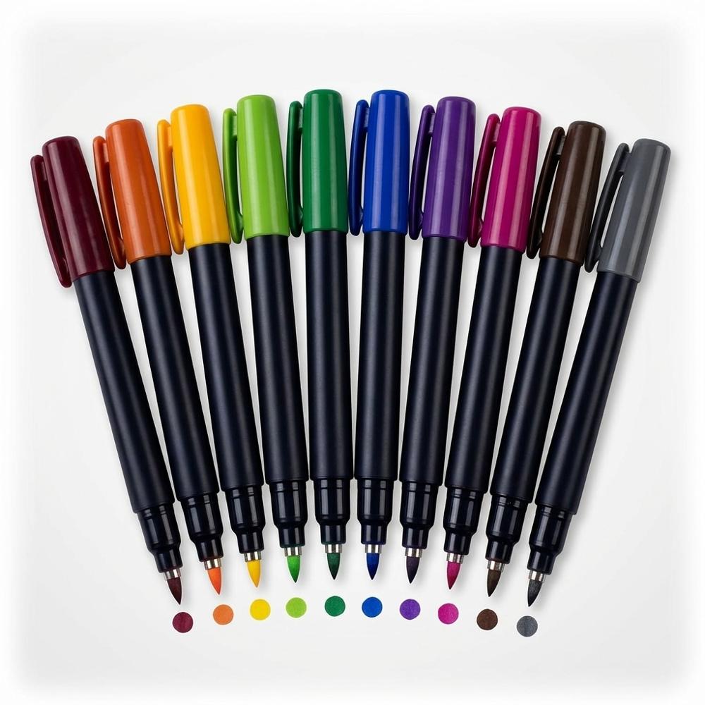 Vibrant Fine Tip Brush Pens