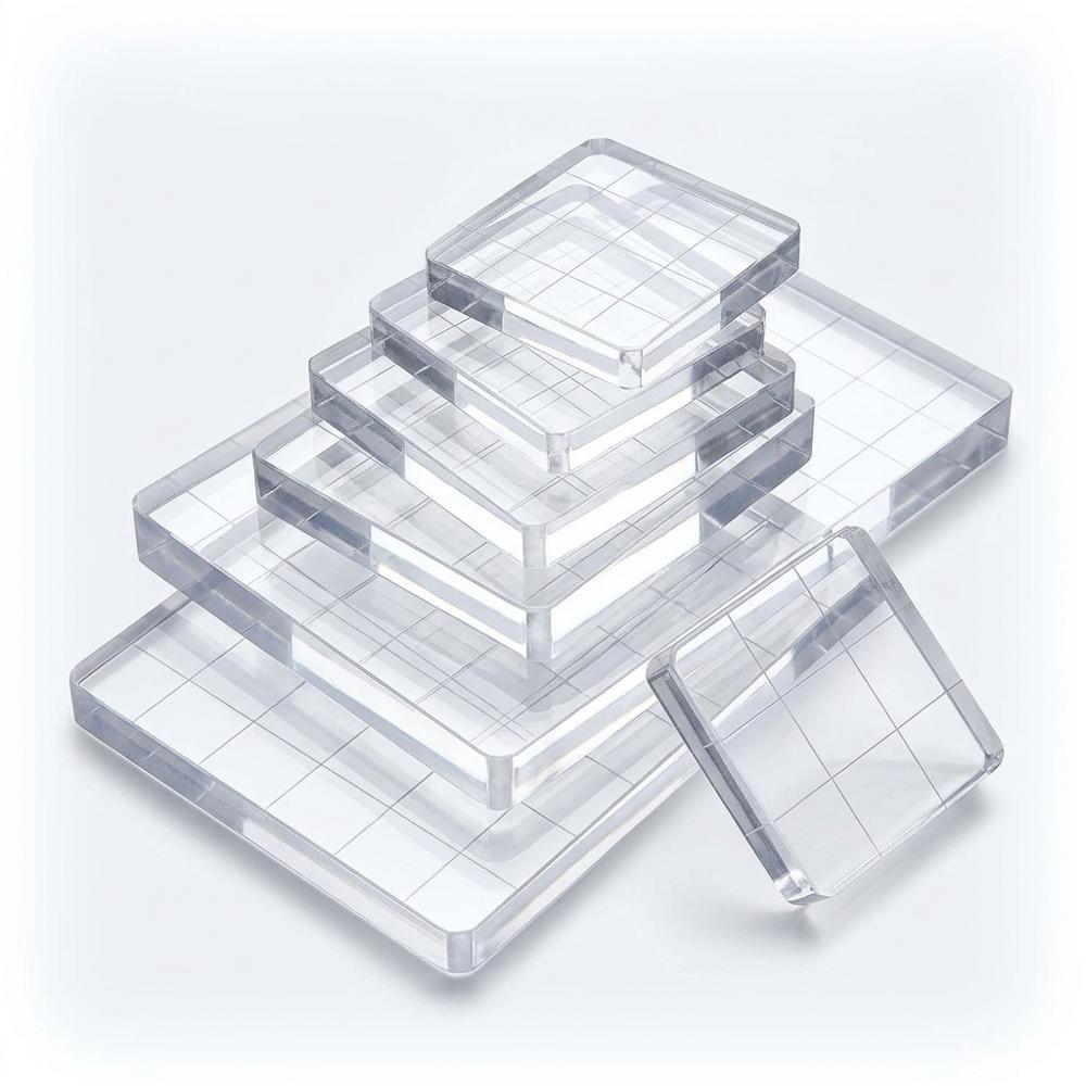 Acrylic stamping blocks in assorted sizes for clear stamps