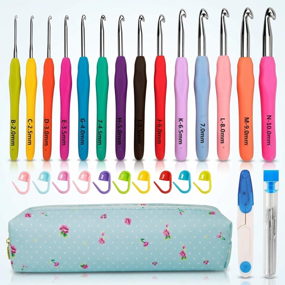 Complete Ergonomic Crochet Hook Set