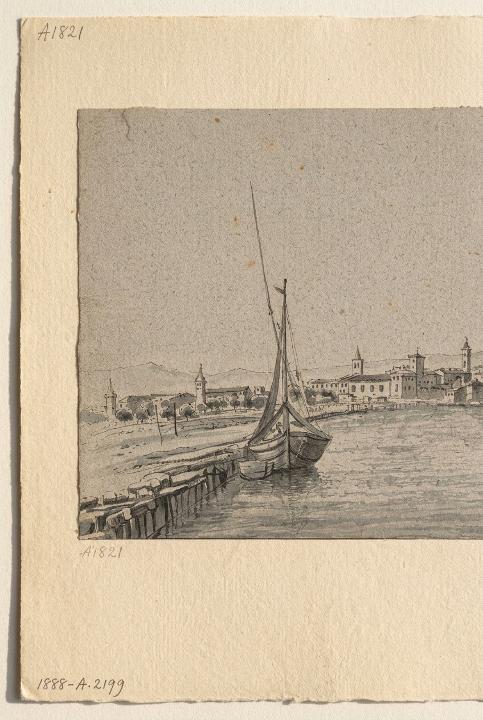 A coastal town in grey