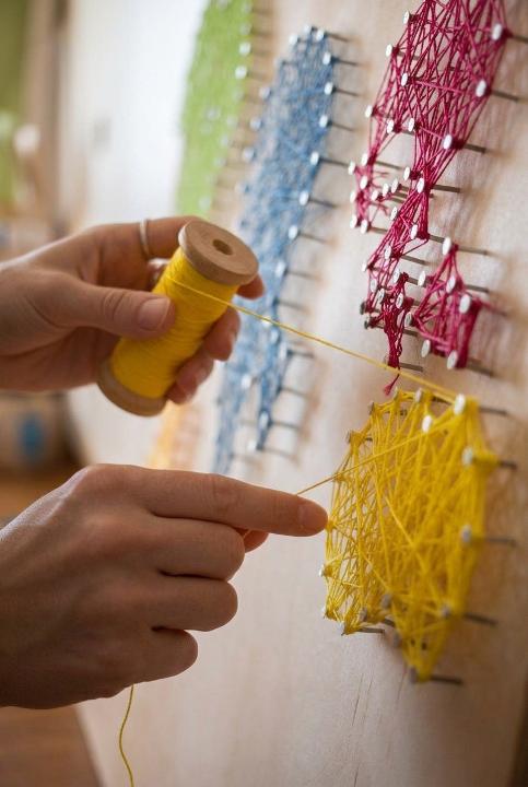 Winding the next colour in