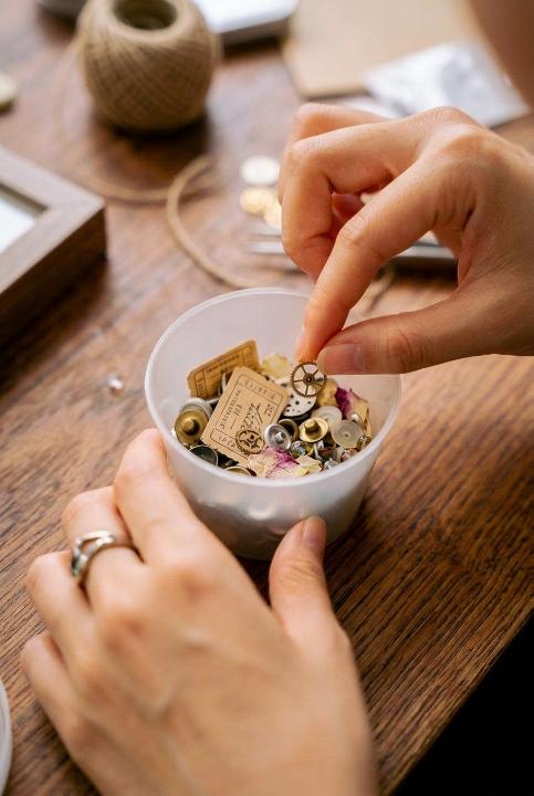 Picking through the button dish