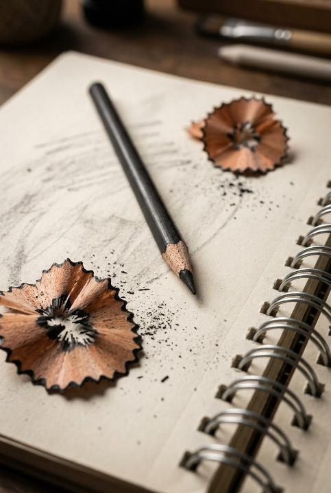 Shavings from one sharp point