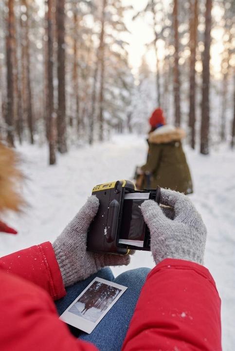 Winter shot, print kept warm