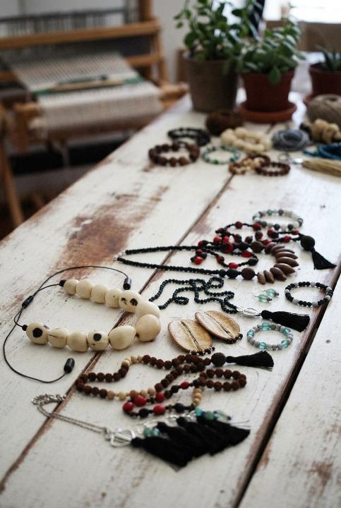 A table of finished strands